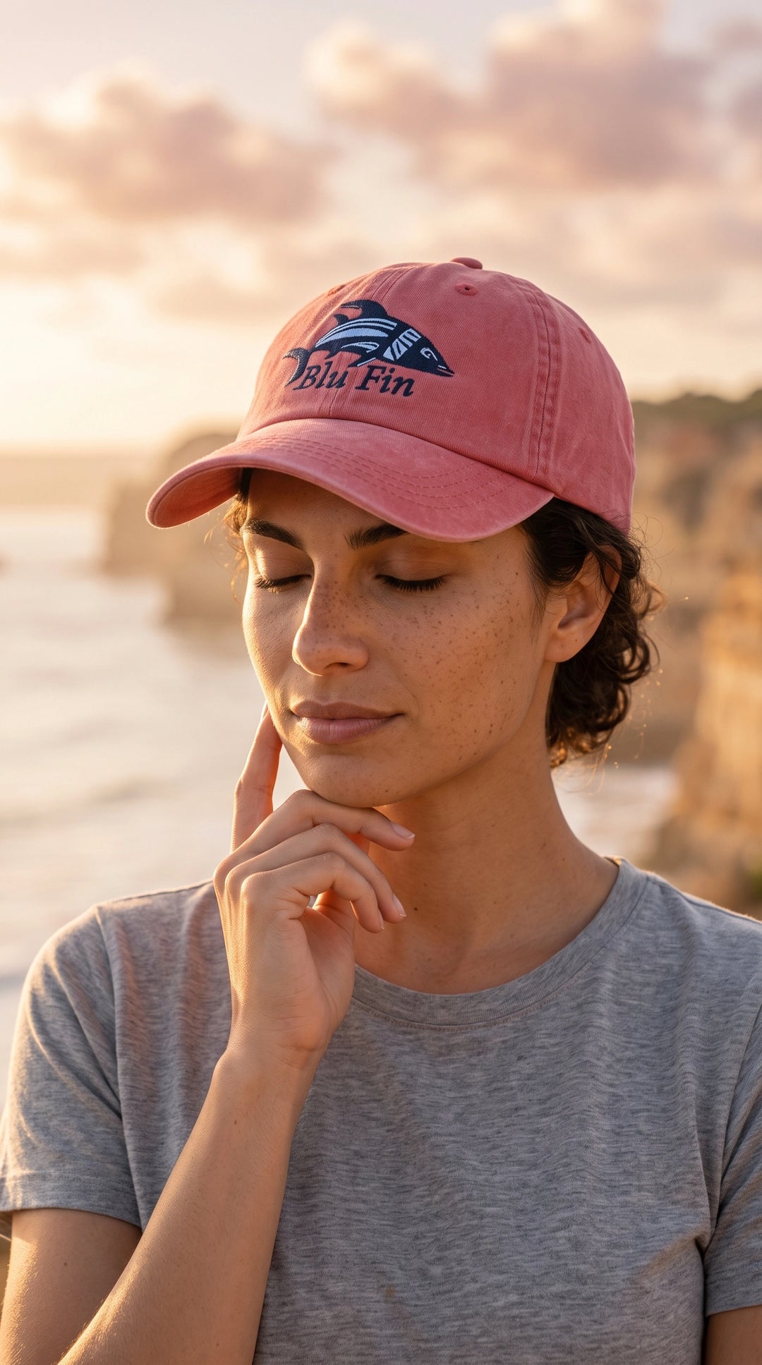 Embroidered Cap | Blu Fin | Adjustable