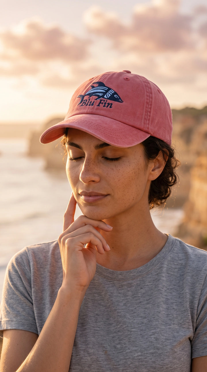 Embroidered Cap | Blu Fin | Adjustable