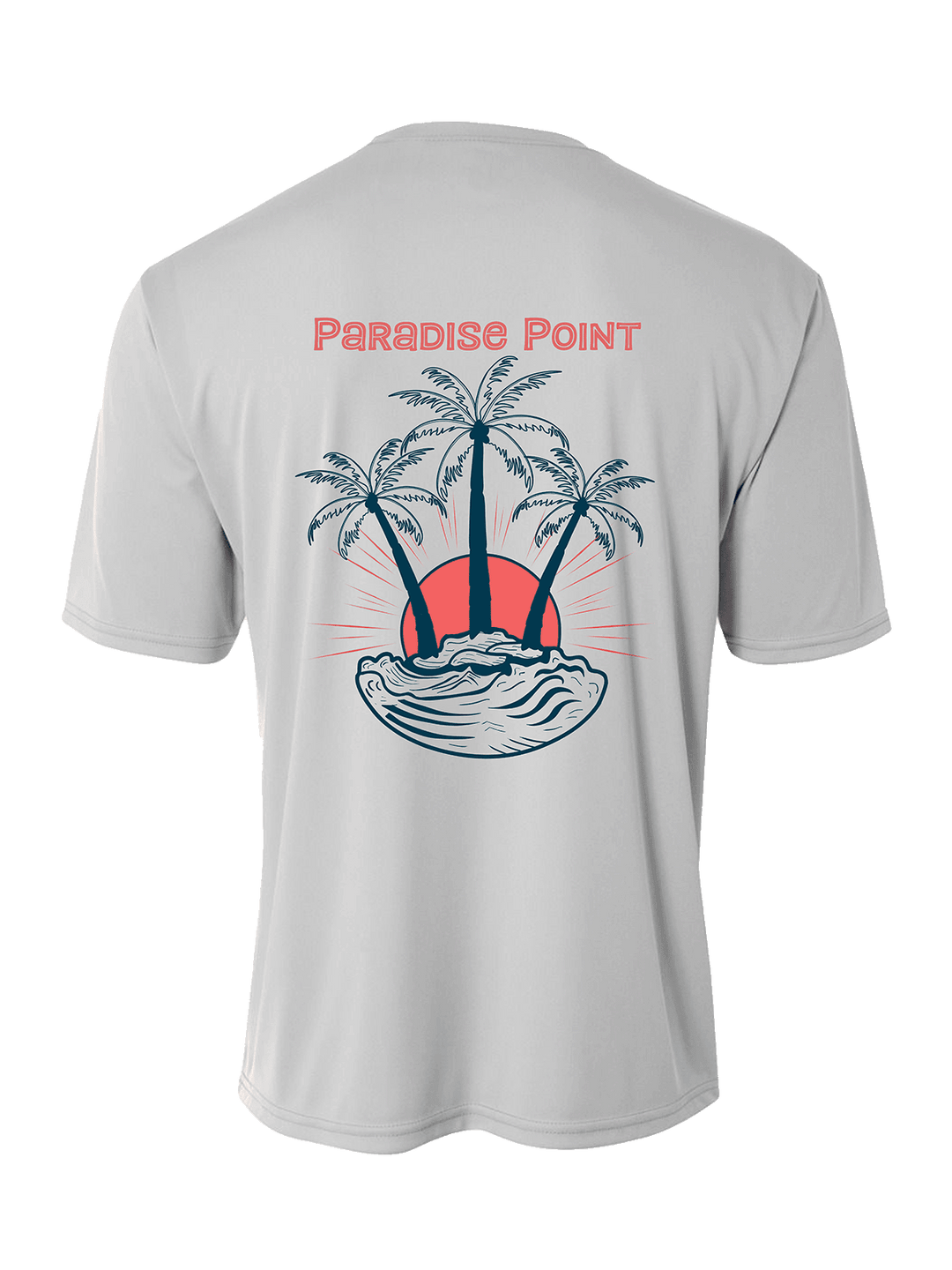 Paradise Point Stylish Cooling Performance Activewear Crew Neck T-Shirt All-Day Wearable UV Protection Wicking Sportswear